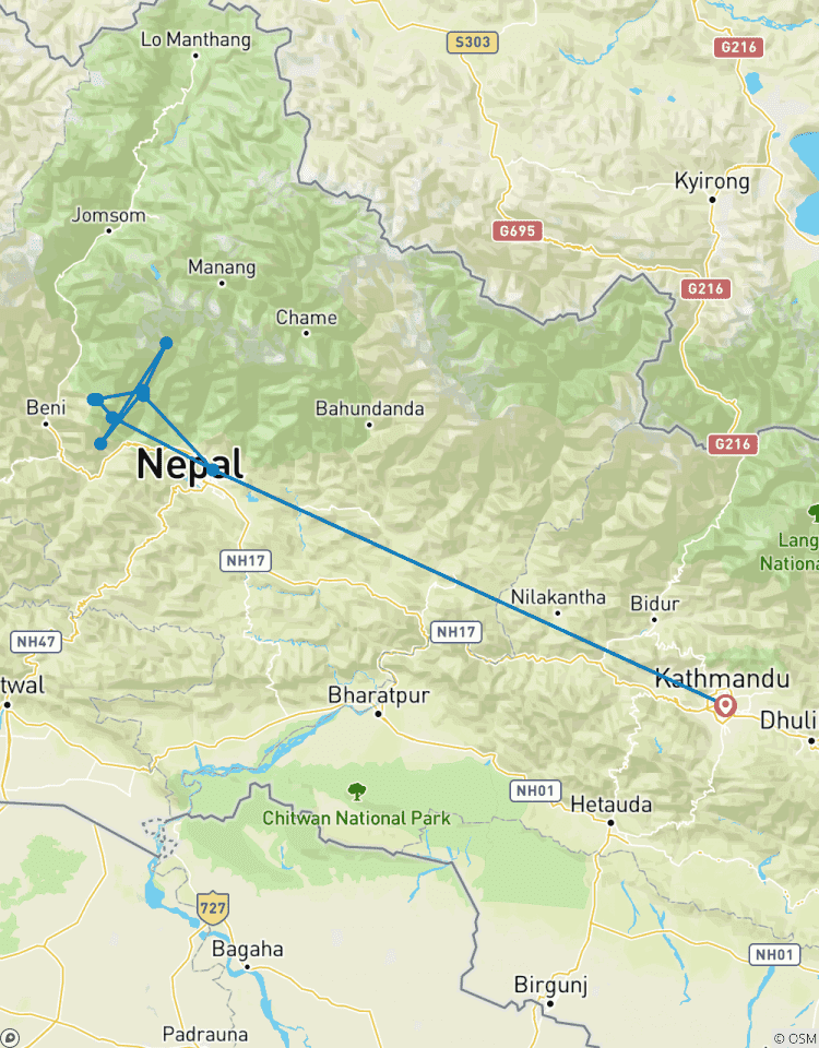 Circuito Aventura de 14 días en el Campamento Base del Annapurna