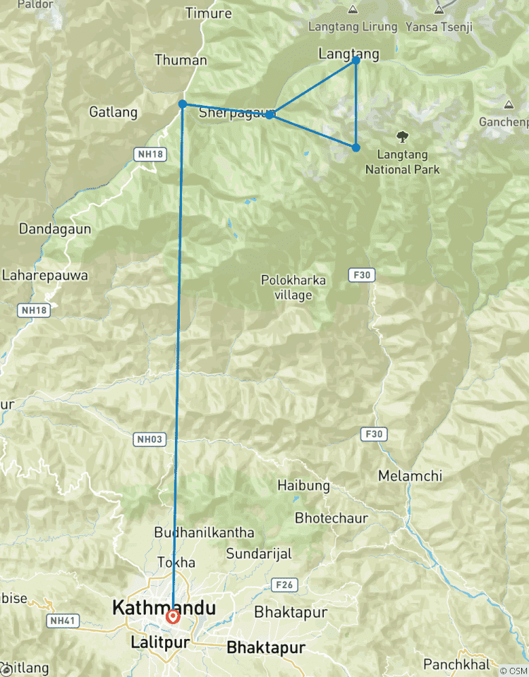 Circuito Excursionismo por el Valle de Langtang