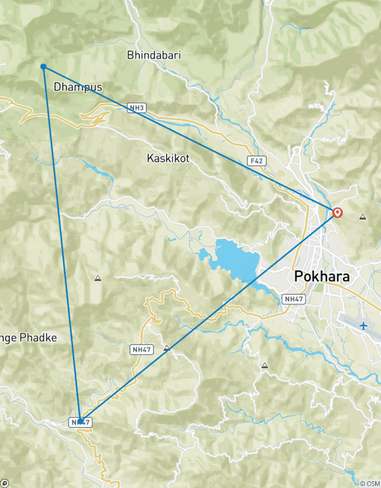 Randonnée d\'une journée à Pokhara : randonnée guidée de 5 heures vers le camp australien et Dhampus circuit