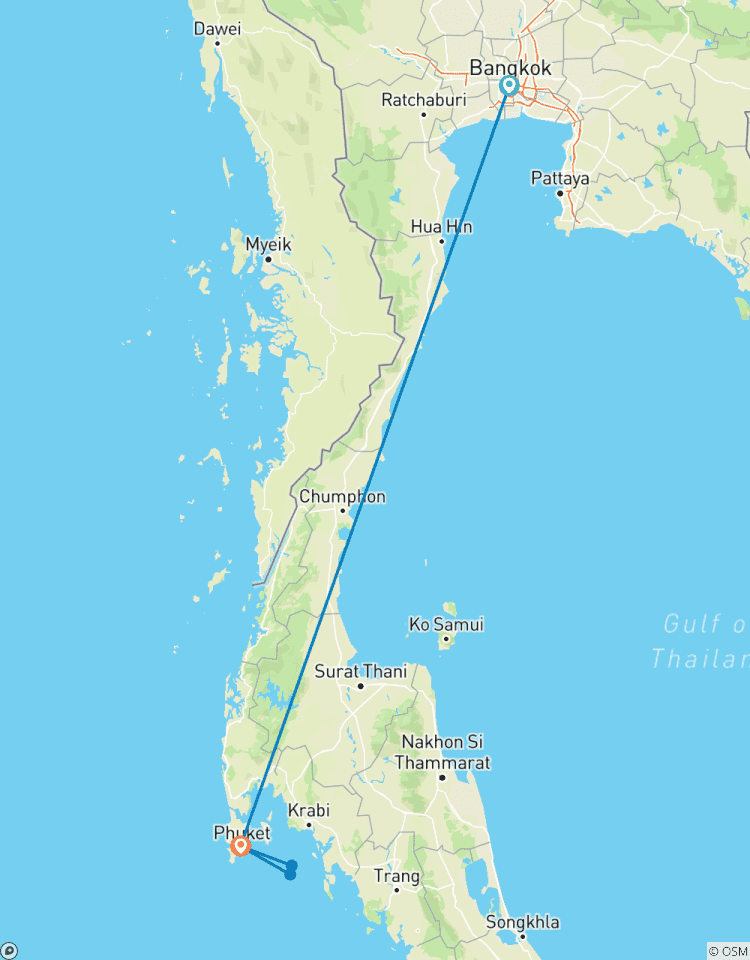 Points forts de Bangkok et Phuket 5 jours circuit