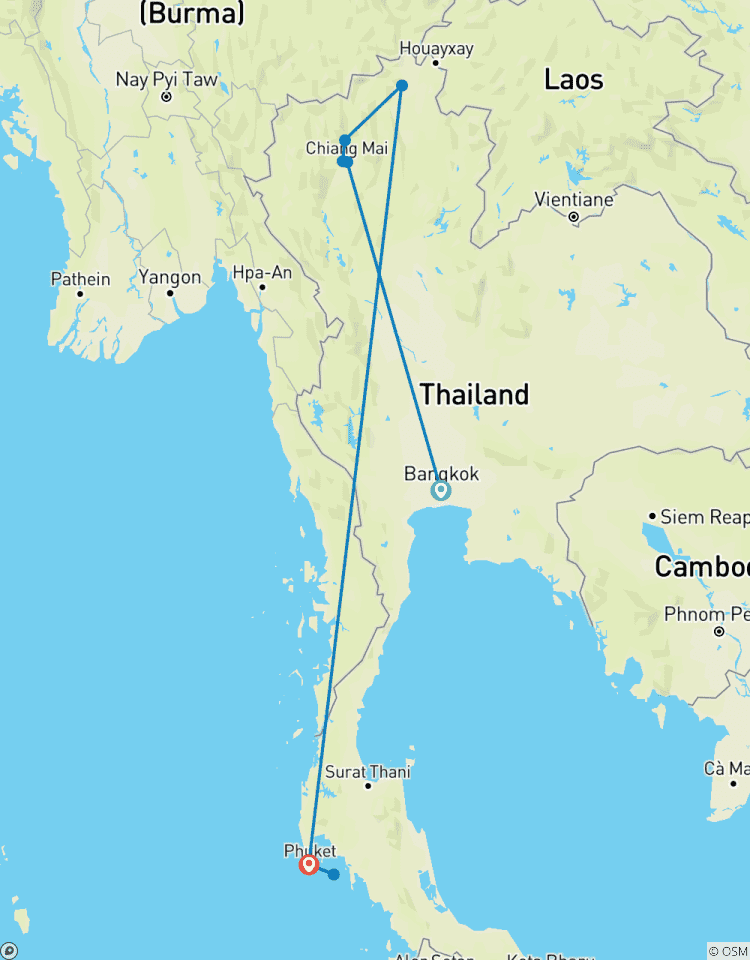 Circuit fantastique autour de la Thaïlande - 10 jours circuit