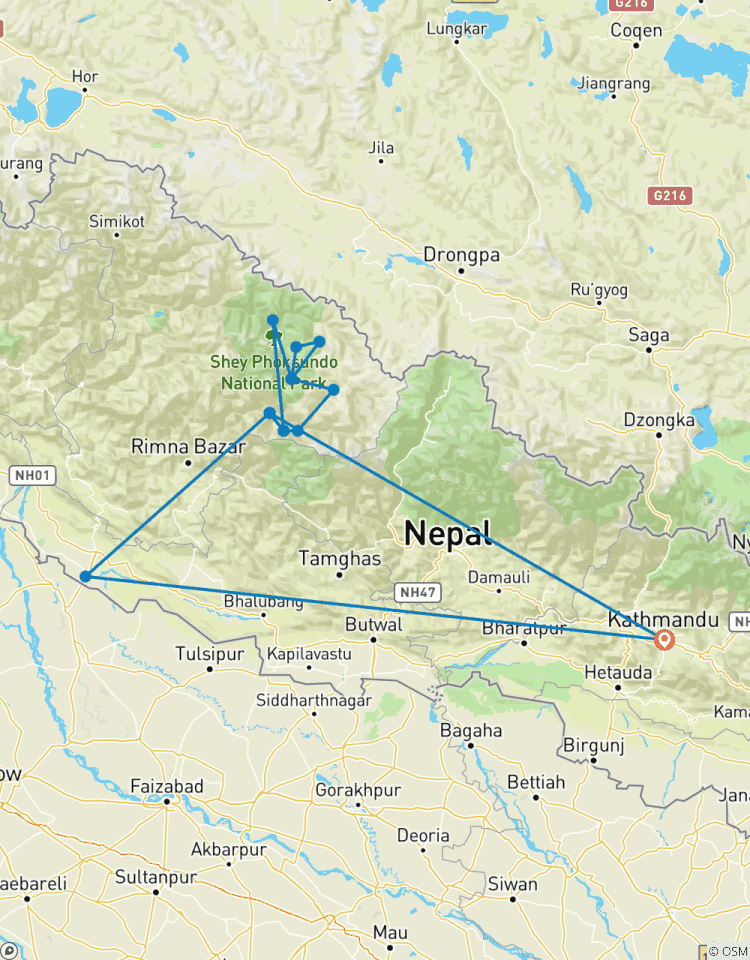 22 jours de Trek dans la région du Haut Dolpo au Népal circuit