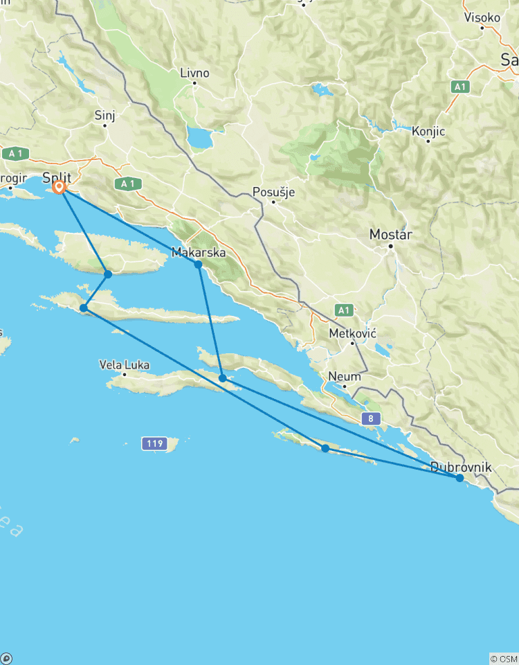 CROATIA SAIL - Split to Split (The Dalmatian Voyager) Tour
