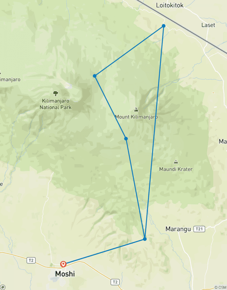 Mont Kilimandjaro Route Rongai circuit