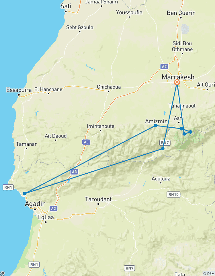 Vélo de montagne dans le Haut Atlas circuit
