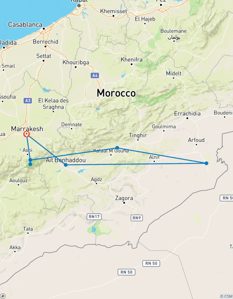 Circuit Altas et désert combiné Maroc - 8 jours circuit