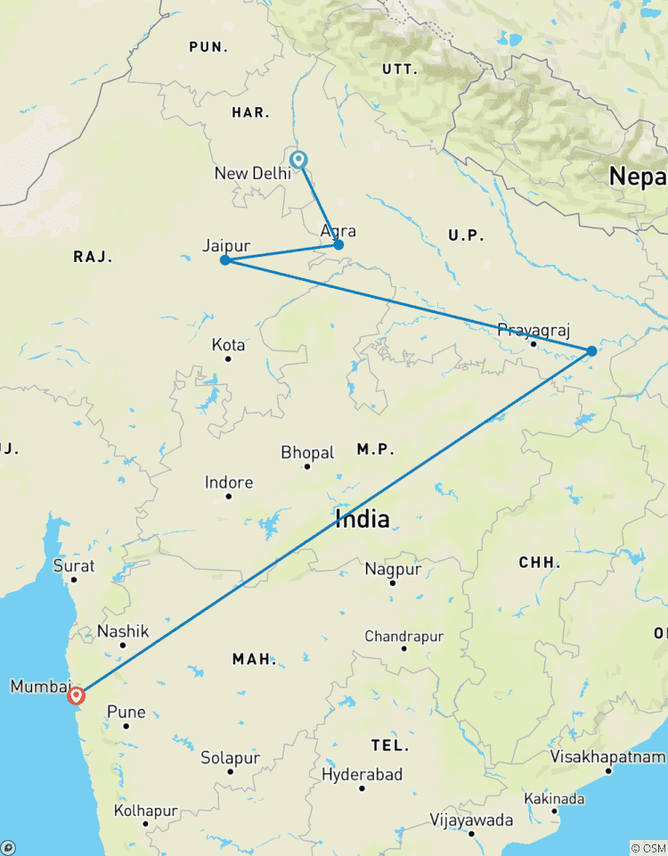 Le meilleur de l\'Inde du Nord avec Mumbai circuit