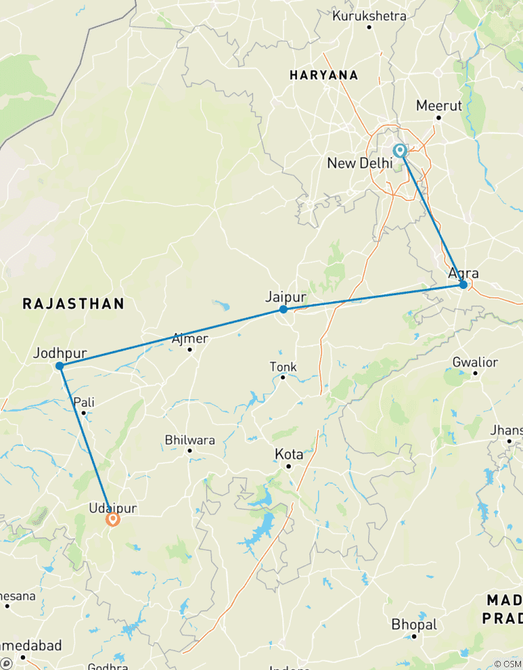 Circuit de luxe du Triangle d\'Or avec Jodhpur et Udaipur circuit