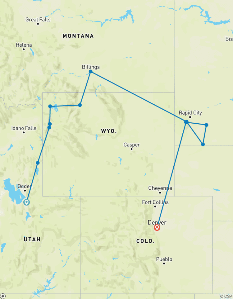 Wild West, Cowboys en Buffalo\'s (Einde Denver)-rondreis
