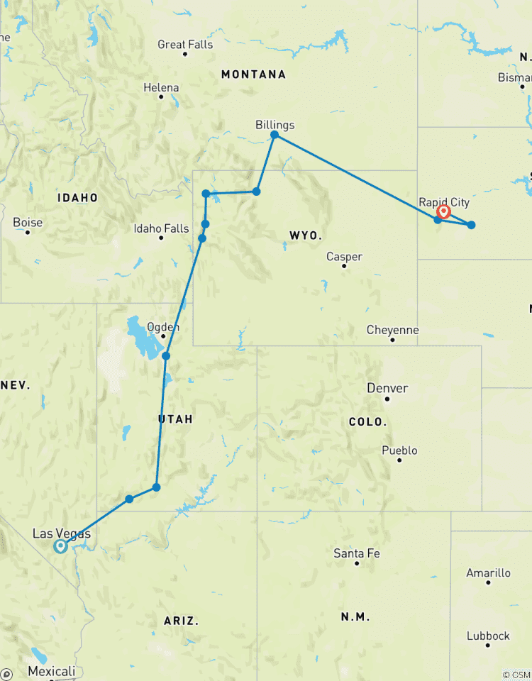 Circuito Fronteras Occidentales (Fin en Rapid City)