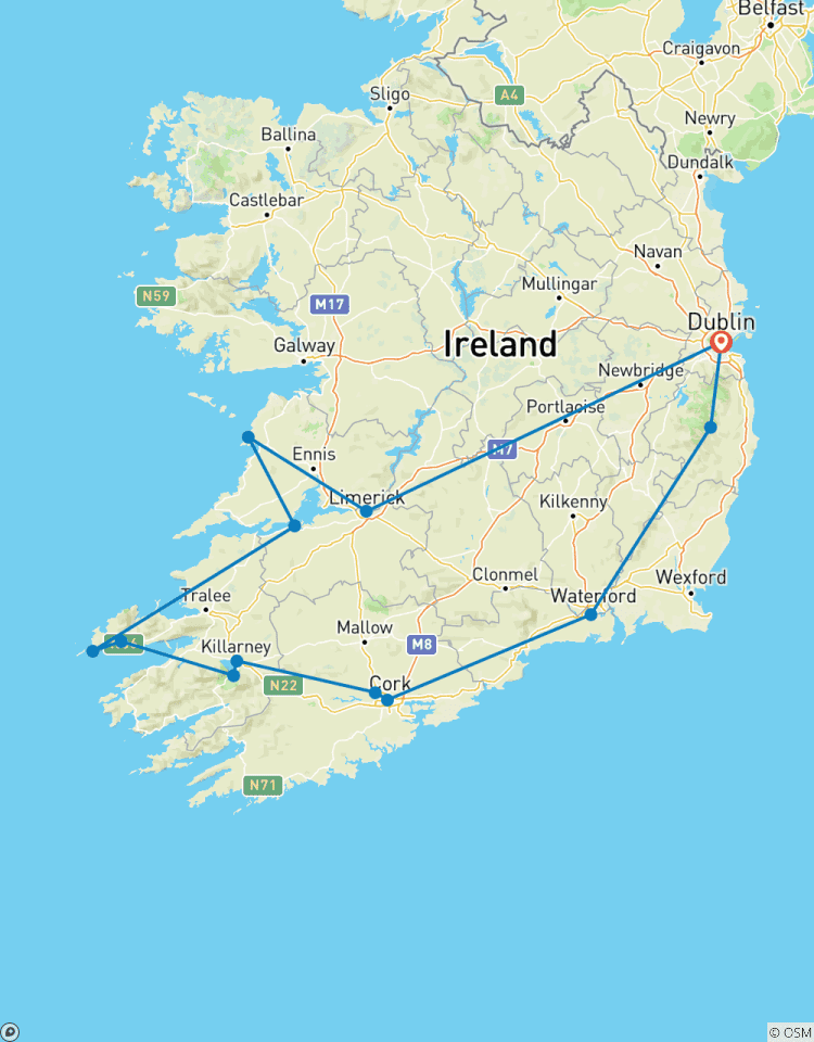 Schatten van Ierland (Einde Dublin)-rondreis
