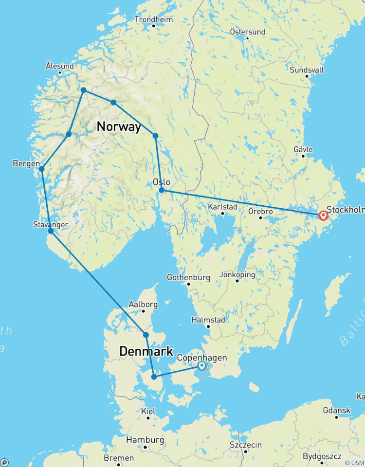 Scandinavië & zijn fjorden-rondreis