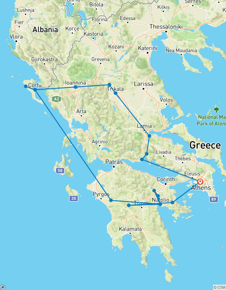 Secrets de Grèce, y compris Corfou circuit
