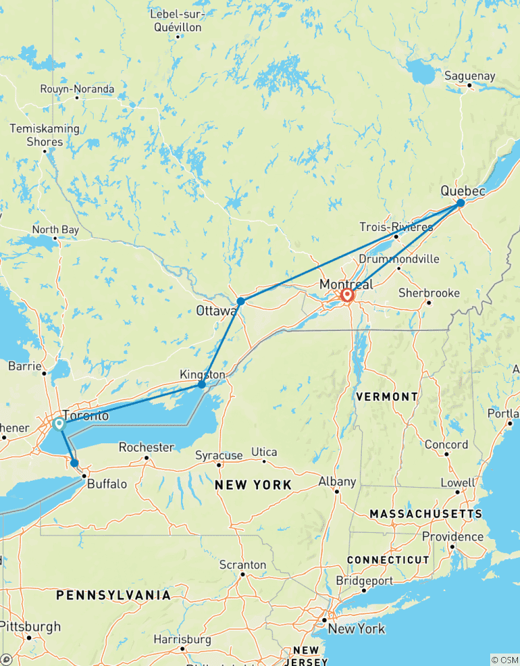 L\'indulgence dans l\'est du Canada (petits groupes) circuit