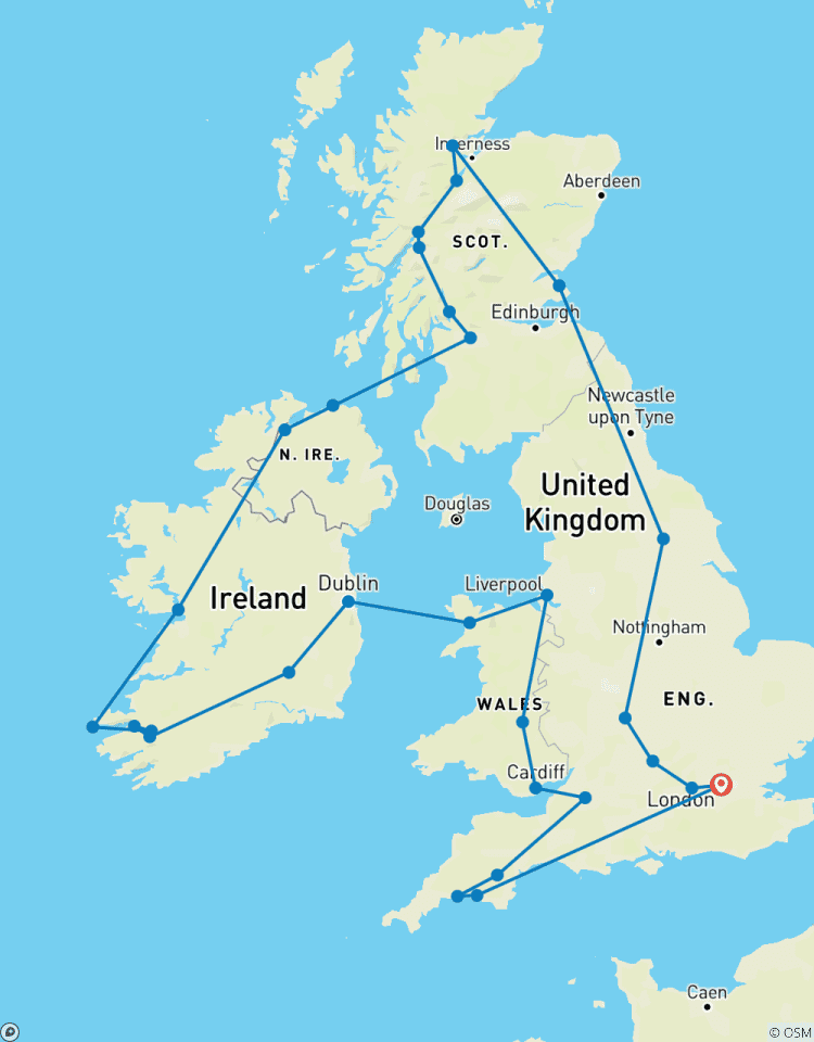 Les îles britanniques en profondeur circuit