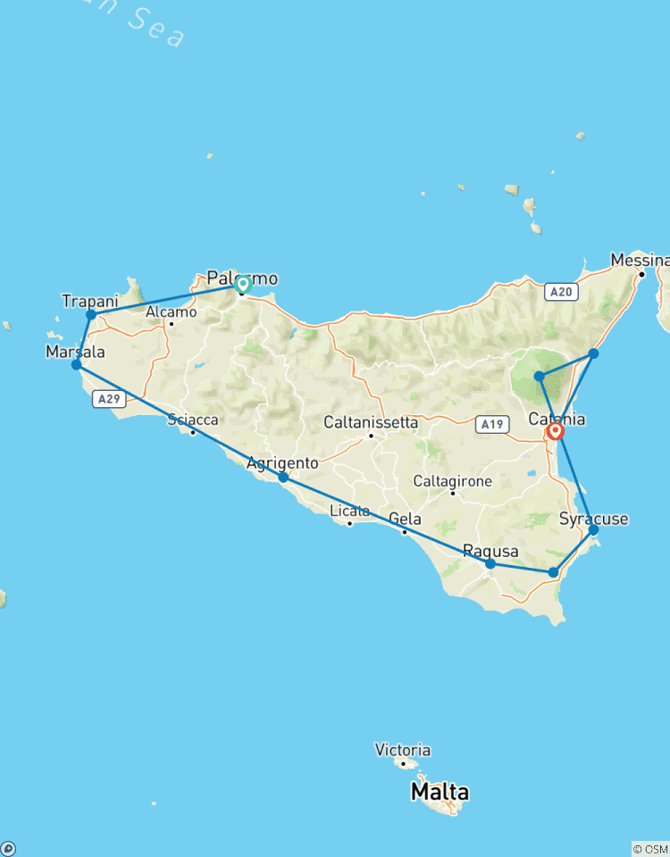 Cuisine et vins de Sicile circuit