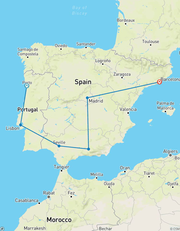 Espagne et Portugal : Tapas et traditions circuit