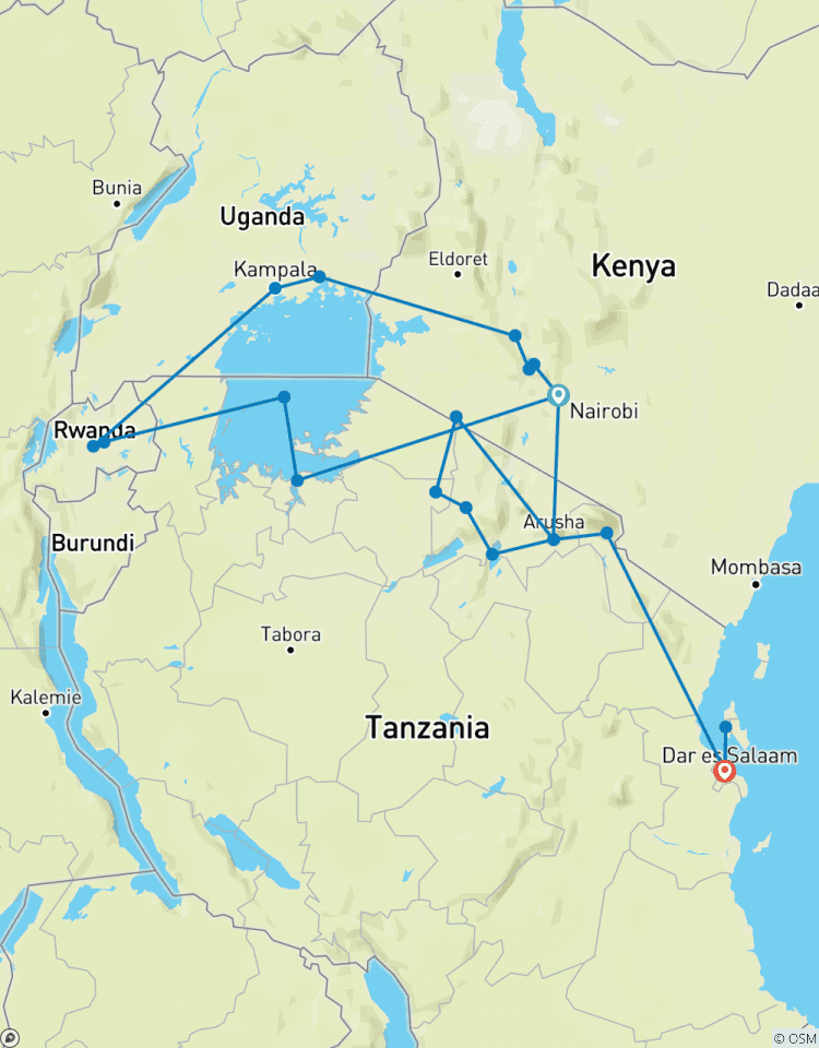 De Nairobi à Dar Es Salaam (34 jours) circuit
