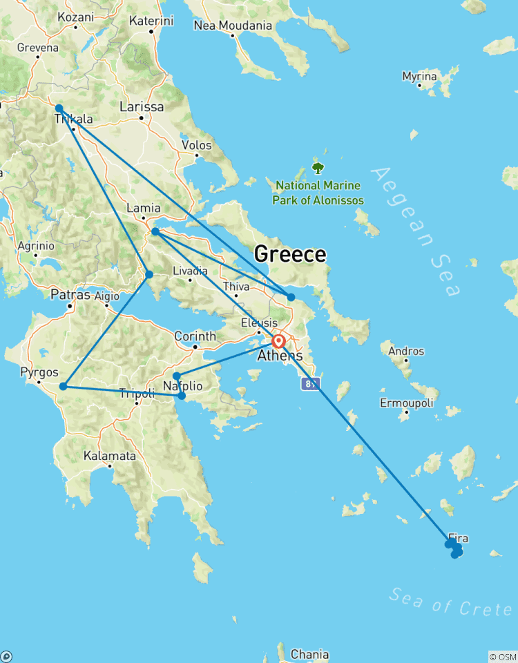 Grèce classique et Santorin circuit