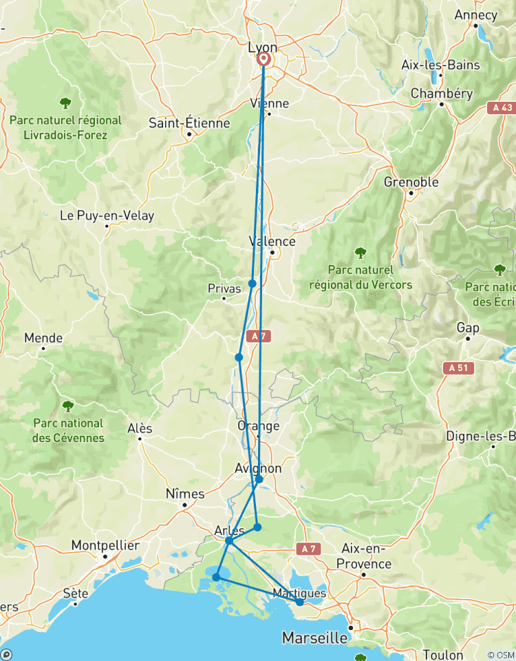 Wundervolle Aussichten des Rhône-Tals (Hafen zu Hafen Kreuzfahrt) Rundreise