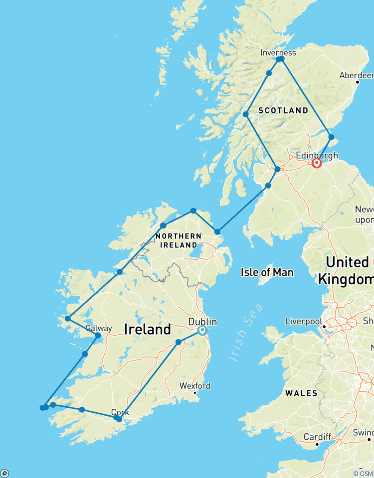 Das Beste aus Irland & Schottland (23 Destinationen) Rundreise