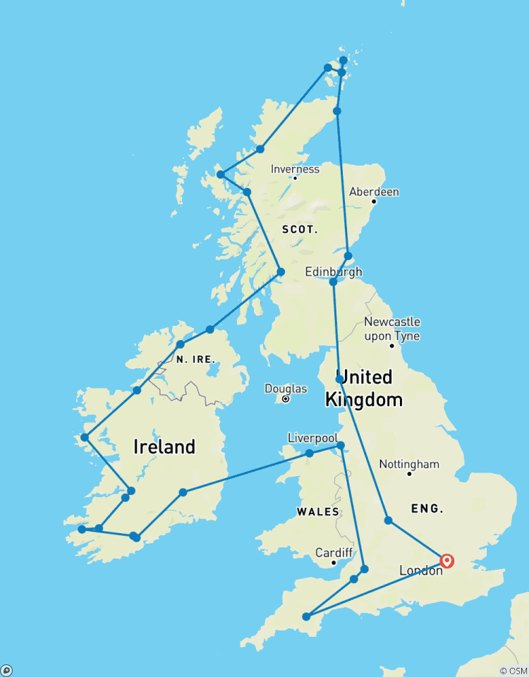 Großbritannien & Irland Entdeckungsreise (Klassische Rundreise, Sommer, 22 Tage) Rundreise