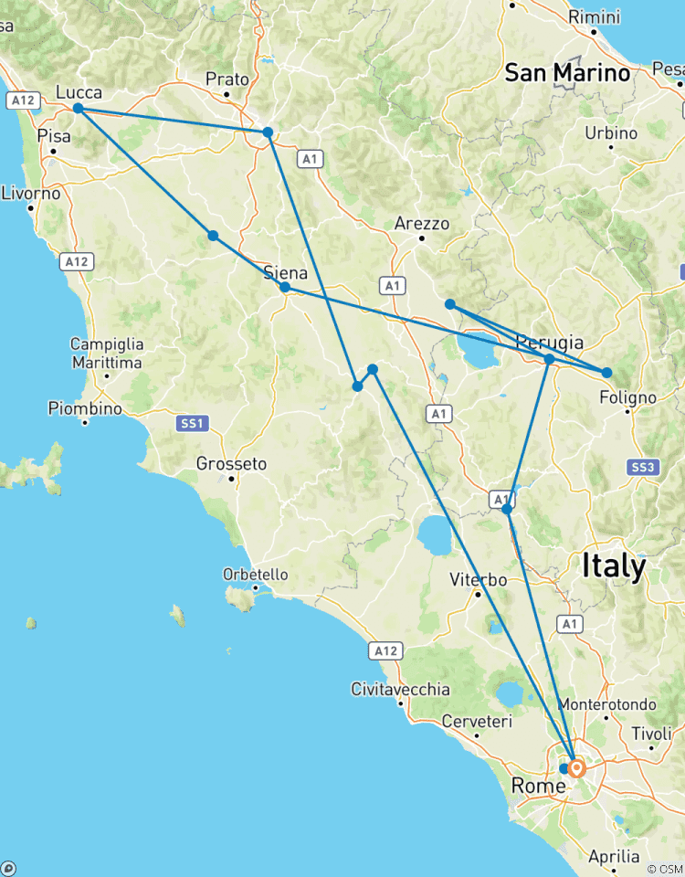 Circuito Carreteras rurales de Toscana e Italia central (Clásico)