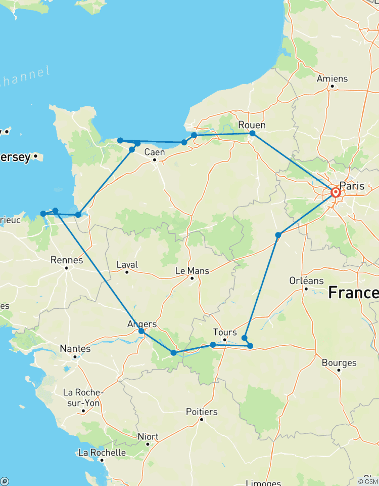 Normandy, Brittany & The Loire Valley Tour