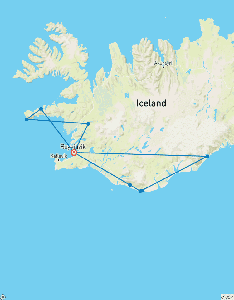 4 jours - Snæfellsnes, côte sud et lagune des glaciers circuit