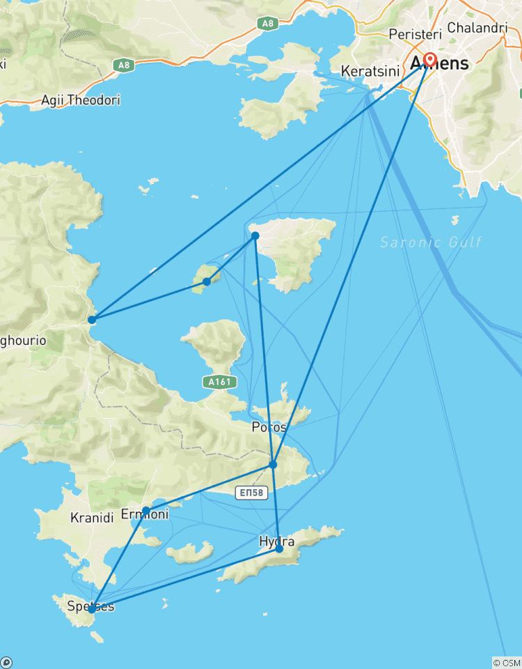 Aventure de luxe à la voile en Saronie circuit