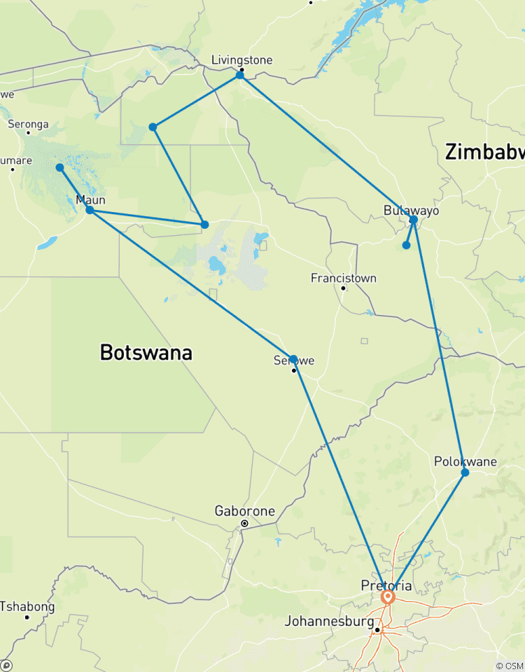 Circuito 12 días Delta, Chobe y cataratas Victoria - alojamiento