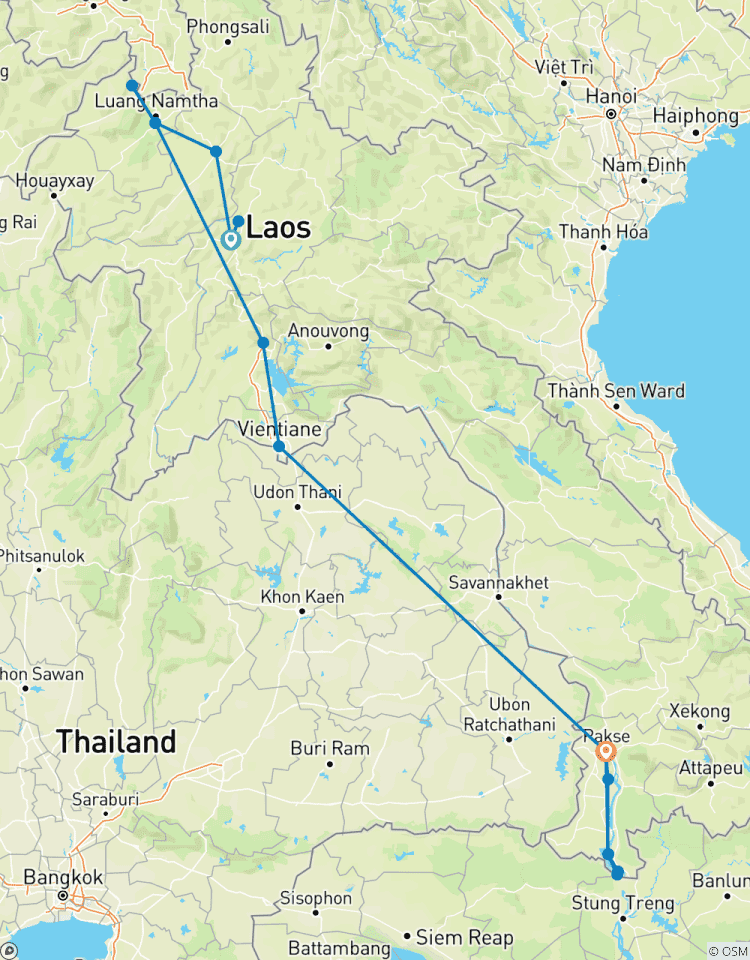 Circuito Paisajes exuberantes de Laos 13 días