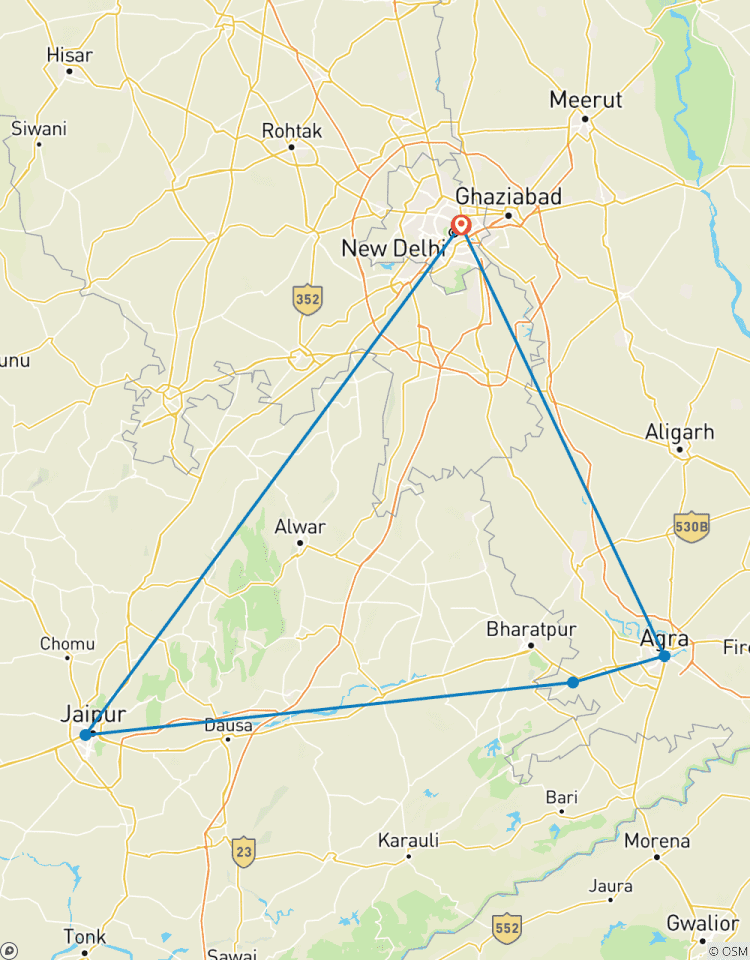 Circuit de luxe du Triangle d\'Or en Inde circuit