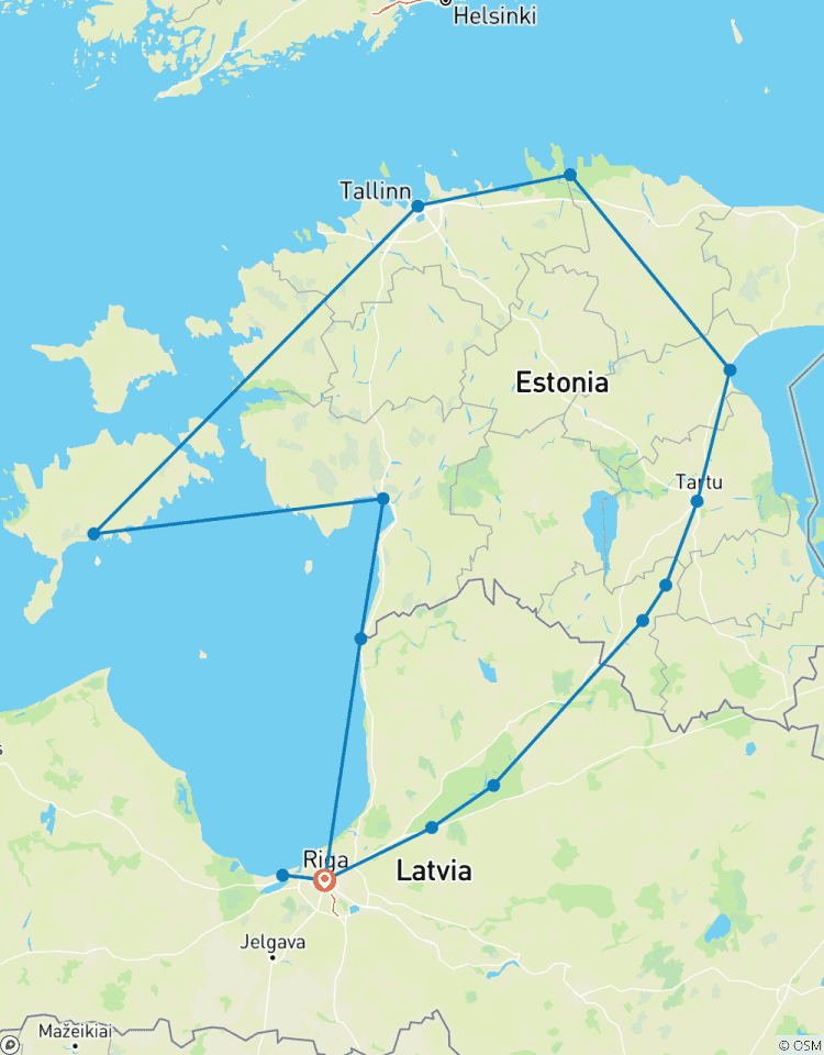 Baltic Bike - Circuit cycliste autoguidé en Lettonie et en Estonie - au départ de Riga circuit