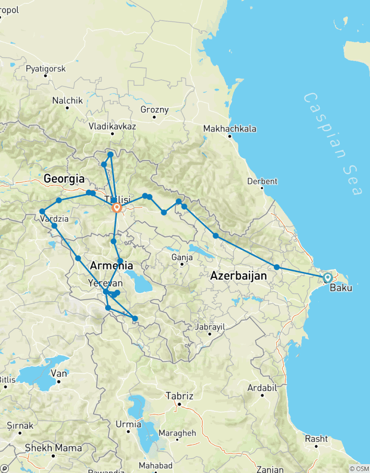 Circuito Perlas del Cáucaso 15 días