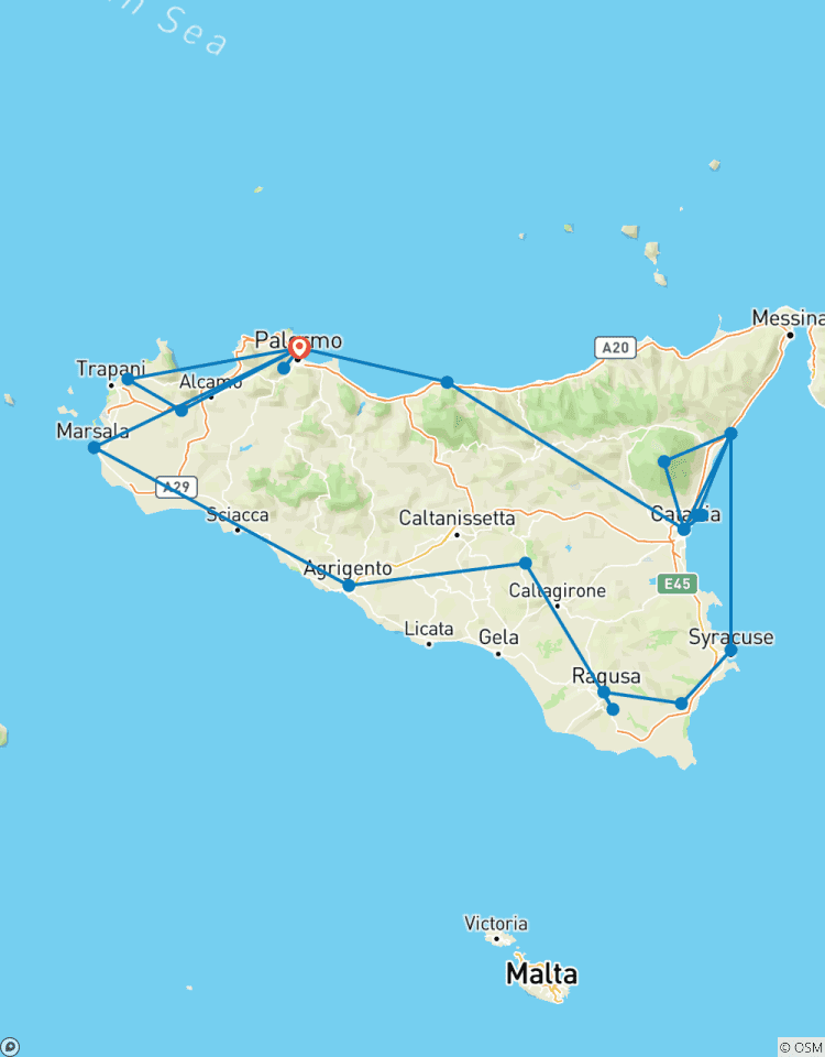 Circuito Nuevo circuito de Sicilia desde Palermo - 10 días
