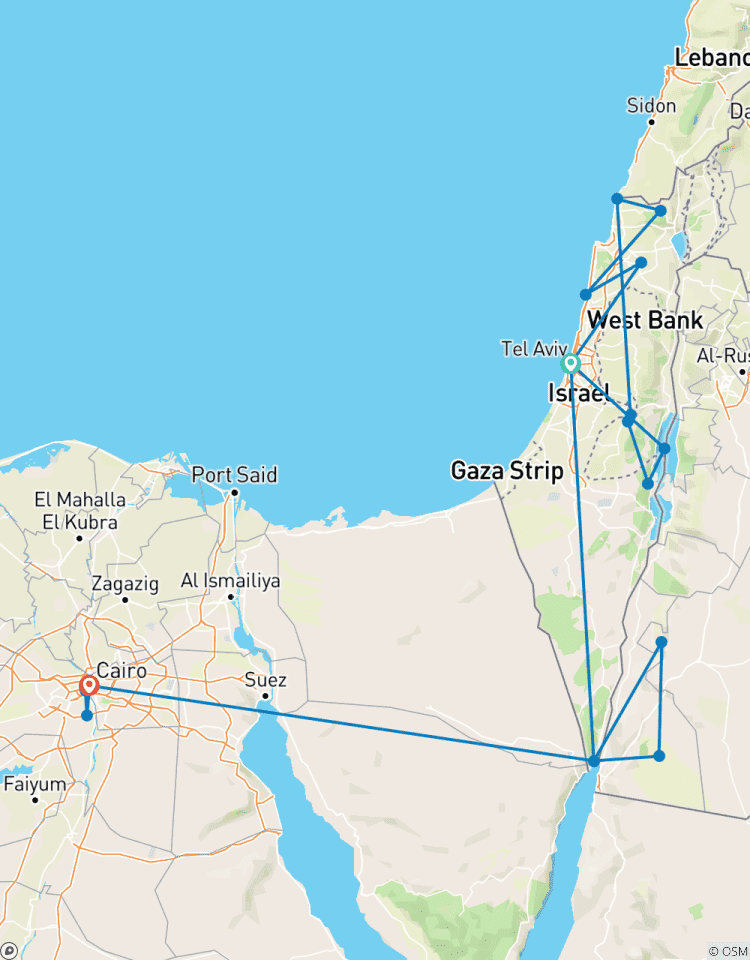Israel, Jordanien und Ägypten Rundreise - 10 Tage Rundreise
