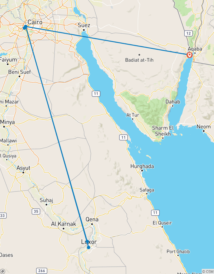 Kairo und Luxor Rundreise ab Taba - 4 Tage Rundreise
