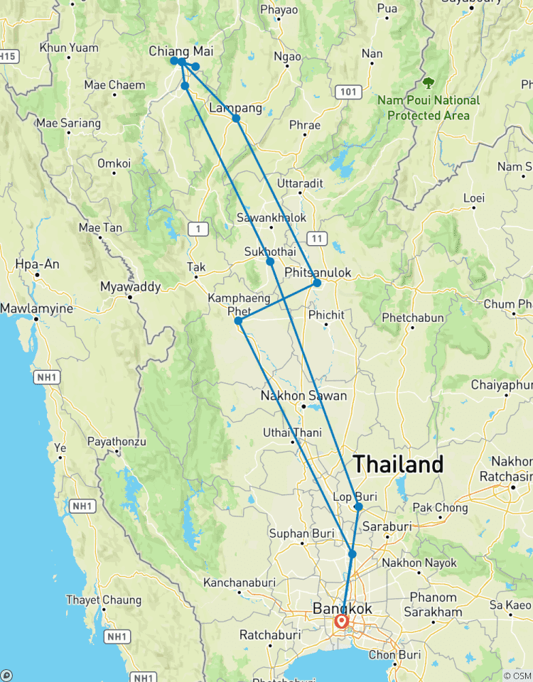 Circuito Bangkok y capitales antiguas, viaje en grupo reducido