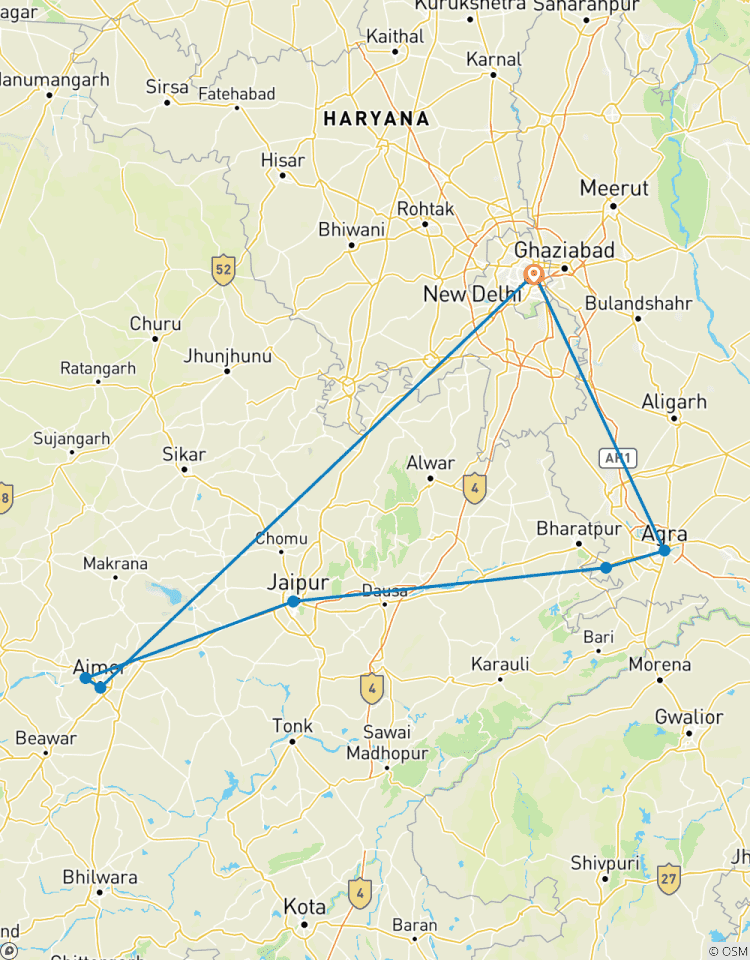 Triangle d\'or avec la foire aux chameaux de Pushkar 2026 circuit