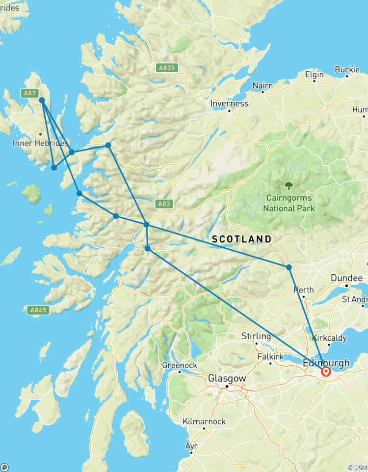 Circuito Circuito de 4 días en grupo reducido a las Isla de Skye y las Tierras Altas occidentales desde Edimburgo