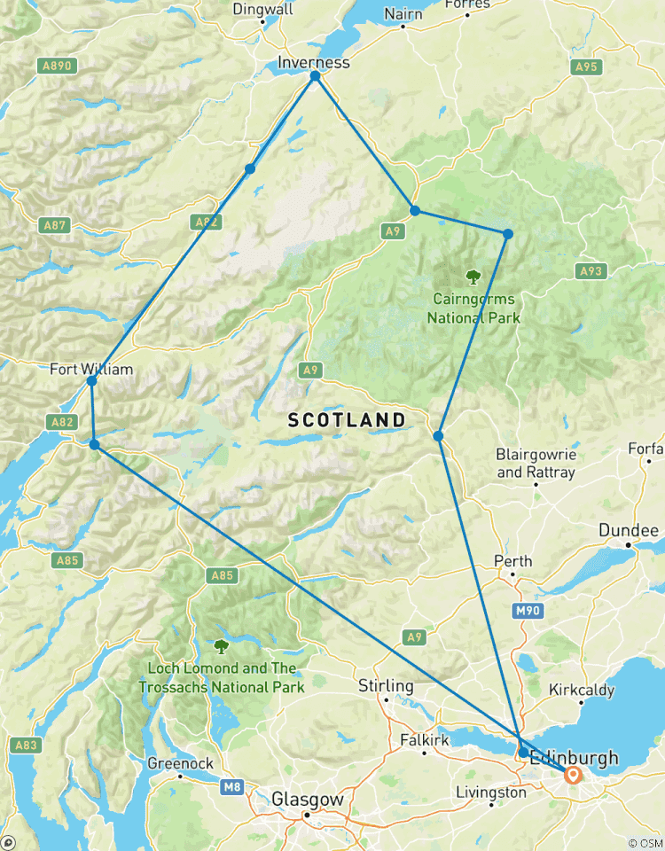 Loch Ness, Inverness & de Highlands - een rondreis in kleine groep - vanuit Edinburgh - 2 dagen-rondreis