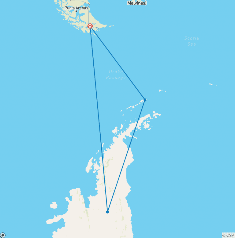 Map of Antarctica Classic in Depth