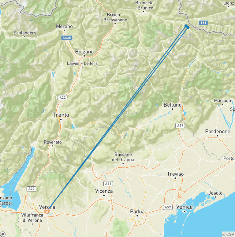 Map of Dolomite Explorer