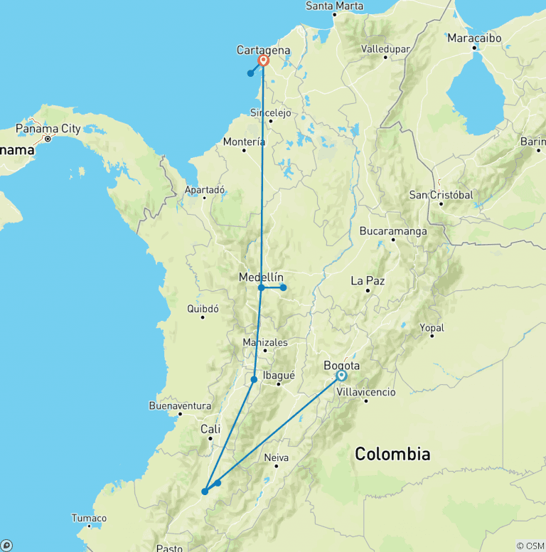Map of Contrasts of Colombia