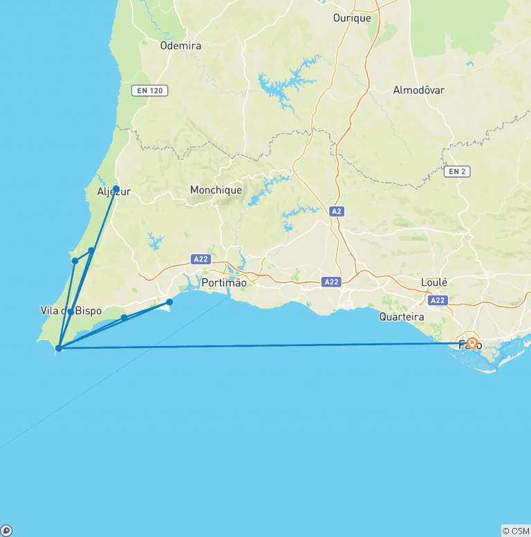 Map of Walking in Portugal - Remote Coastal Trails