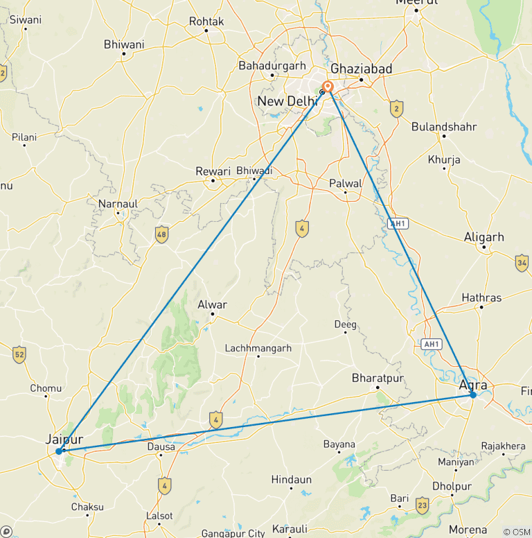 Map of Rapid Golden Triangle - 3 Days