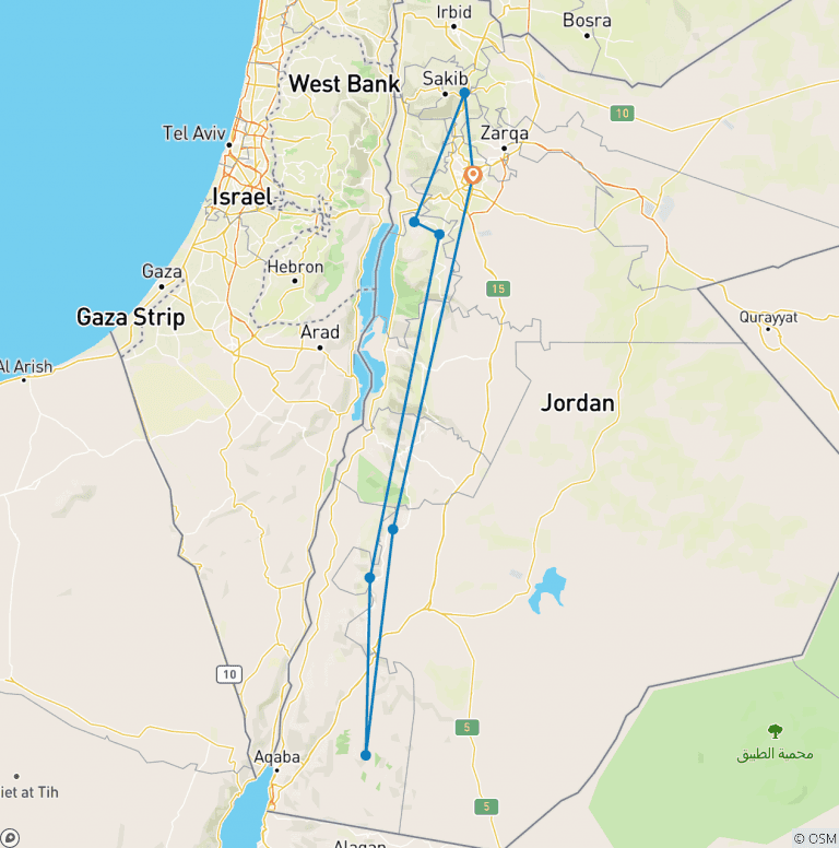 Map of Jordan Experience (Classic, Summer)