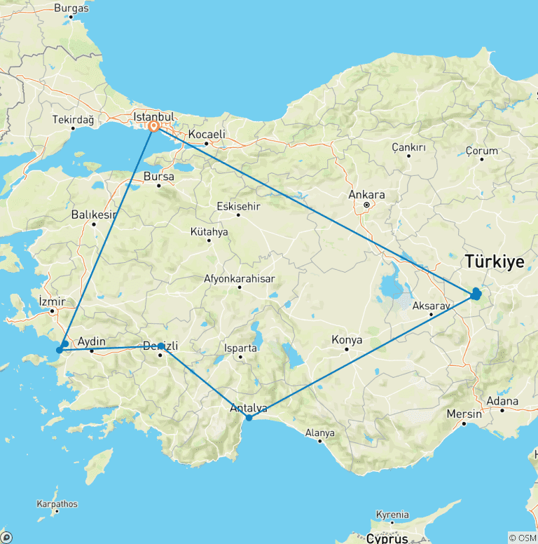 Map of 10 Days -Best of Turkey Tour / by Plane
