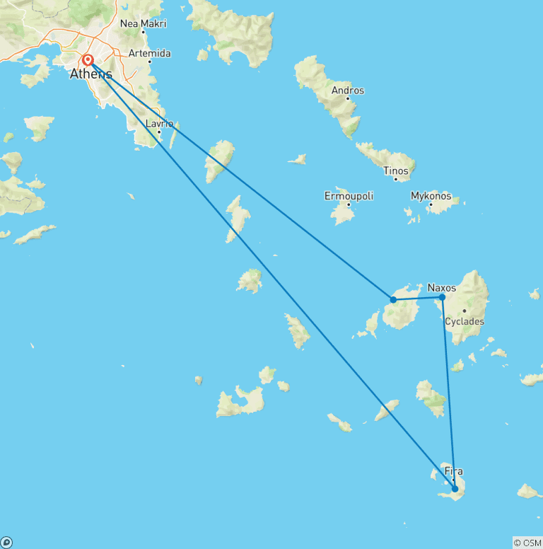 Map of Authentic Greek Islands
